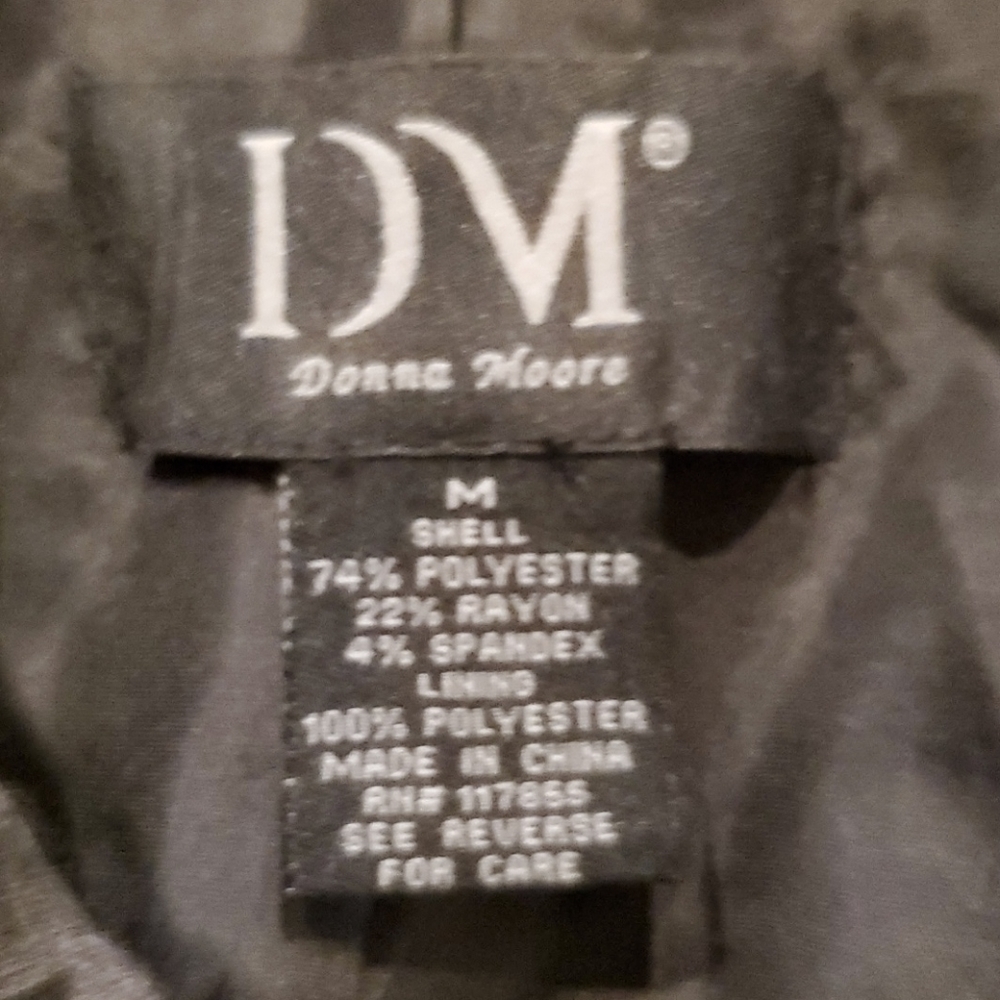 Donna Moore Black/Grey Chevron Coat Sz M - Picture 4 of 8